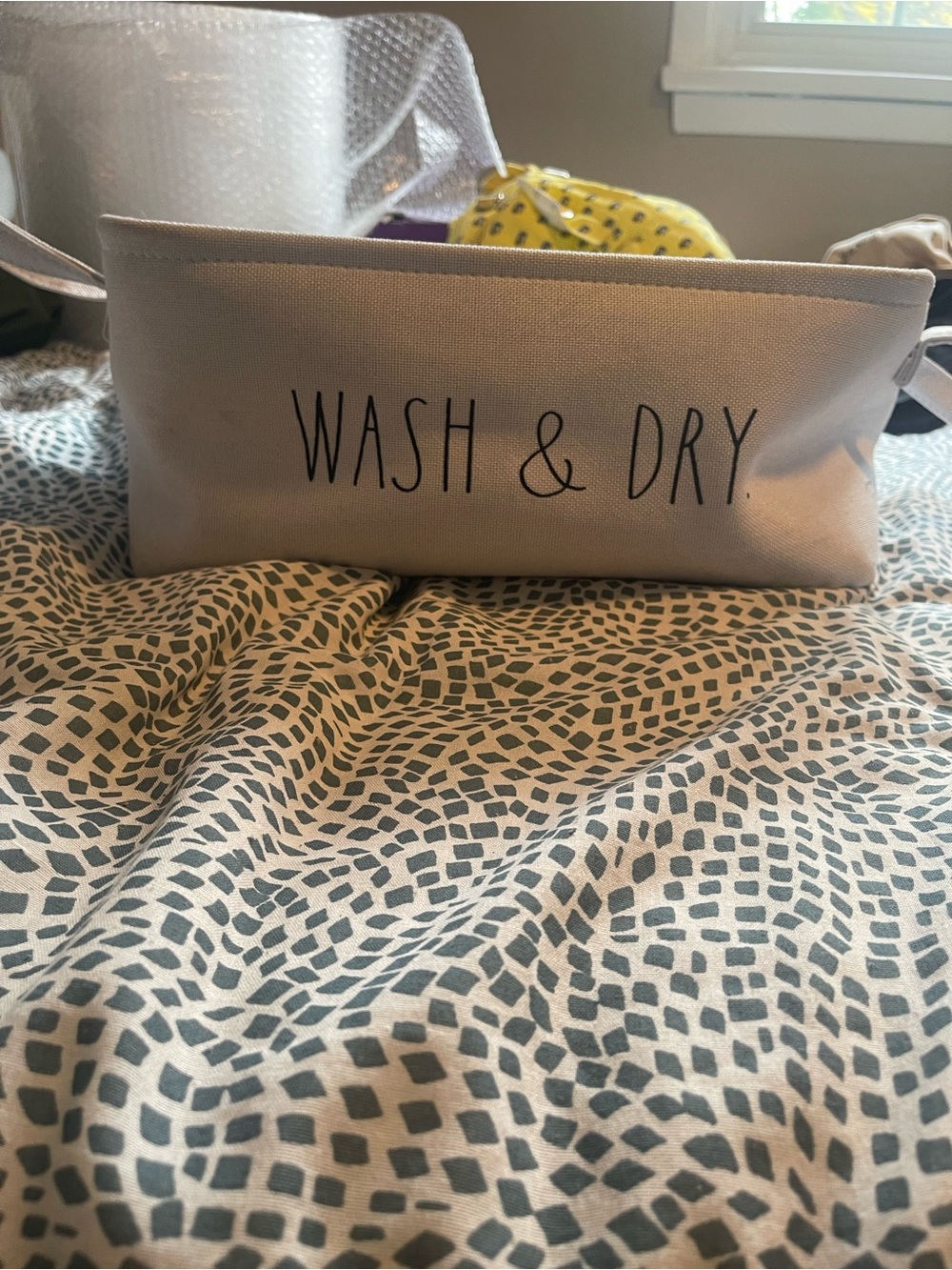 Rae Dunn Wash & Dry Canvas Laundry Organizer